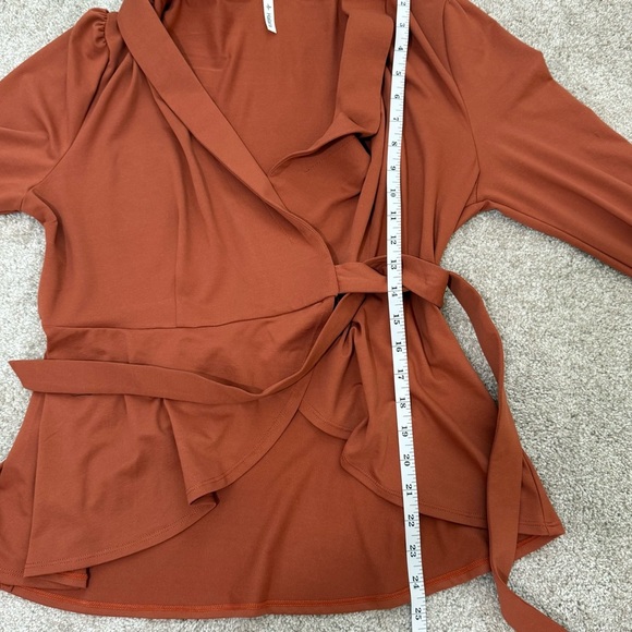 Halara Rust Tie Blouse Women's Small - Picture 10 of 10